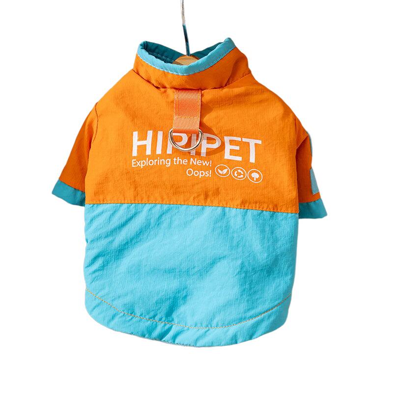 Уличная куртка для собак с цветными блоками, теплая стеганая куртка для собак малых пород, зимняя ветрозащитная одежда для питомцев, уютная флисовая подкладка, одежда для щенков