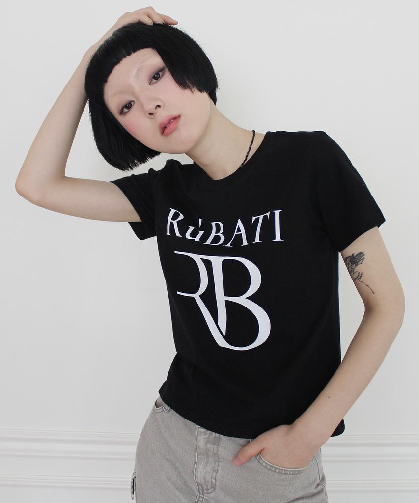 Футболка с логотипом RUBATI R.B (черный)
