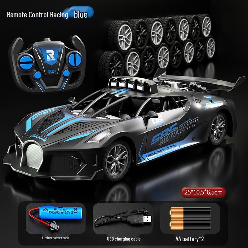 Детская гоночная машинка на радиоуправлении - Четырехканальная перезаряжаемая высокоскоростная, прочная модель-игрушка для мальчиков