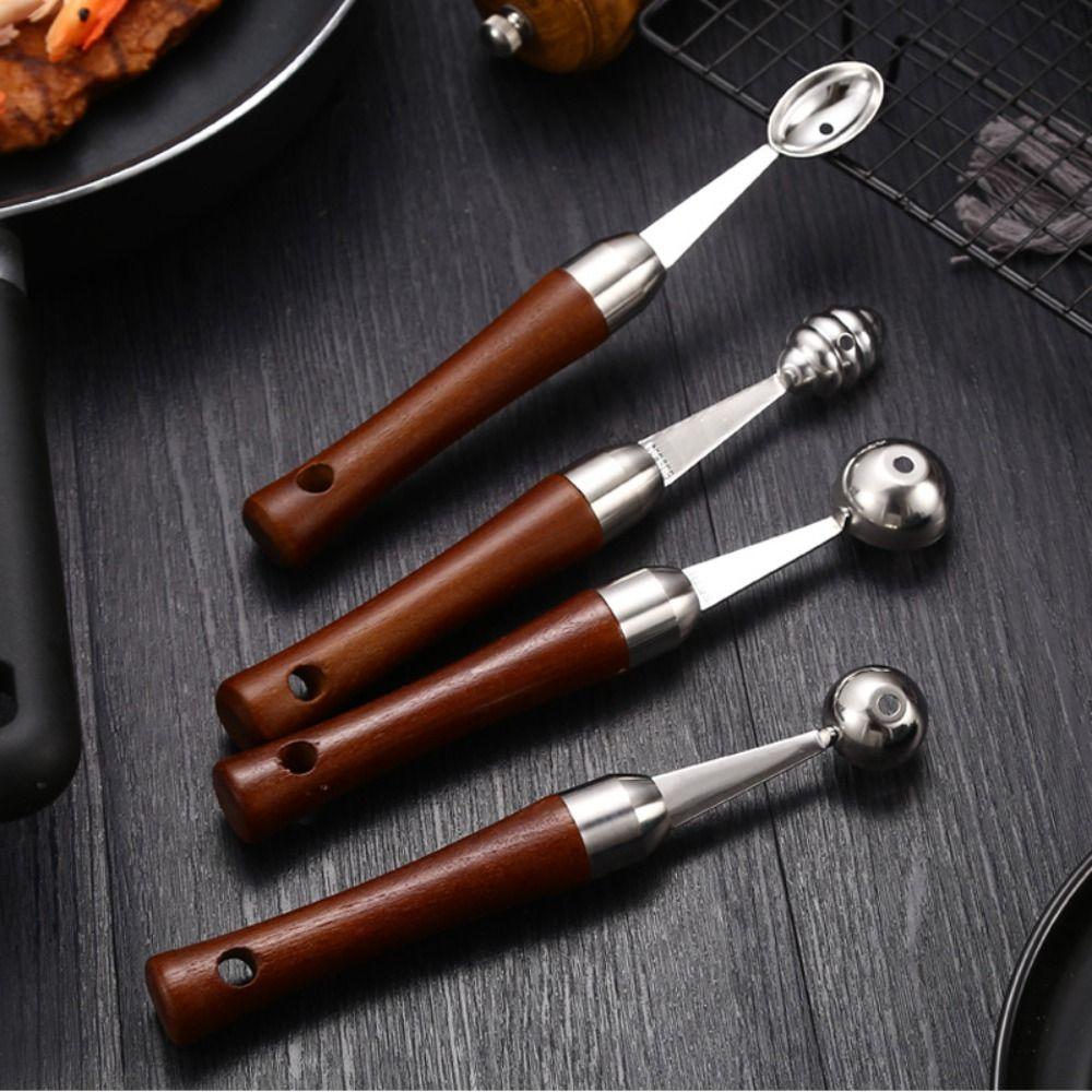 Multifunctional Melon Spoon Stainless Steel Fruit Scoop Food Gadgets Melon Baller  Home