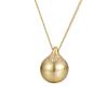 Ожерелье с шариком из стерлингового серебра S925 пробы, женское, из желтого золота, отзывчивый бриллиантовый кулон, цепочка на ключицу из ниши