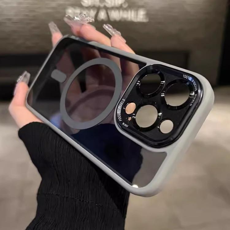 Металлическая линза подходит для iPhone16 Чехол для мобильного телефона High-end Apple 15 Promax Simple 15 Magnetic 14 Hard Case