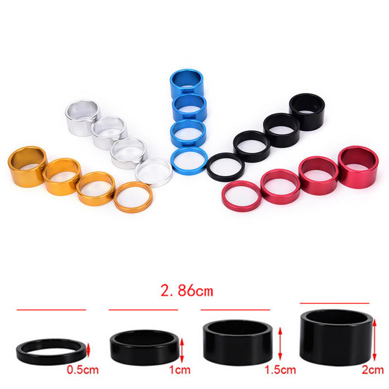 4Pcs Bicycle Headset Spacer Mtb Road Bike Headset Washer Front Stem Fork Spacer