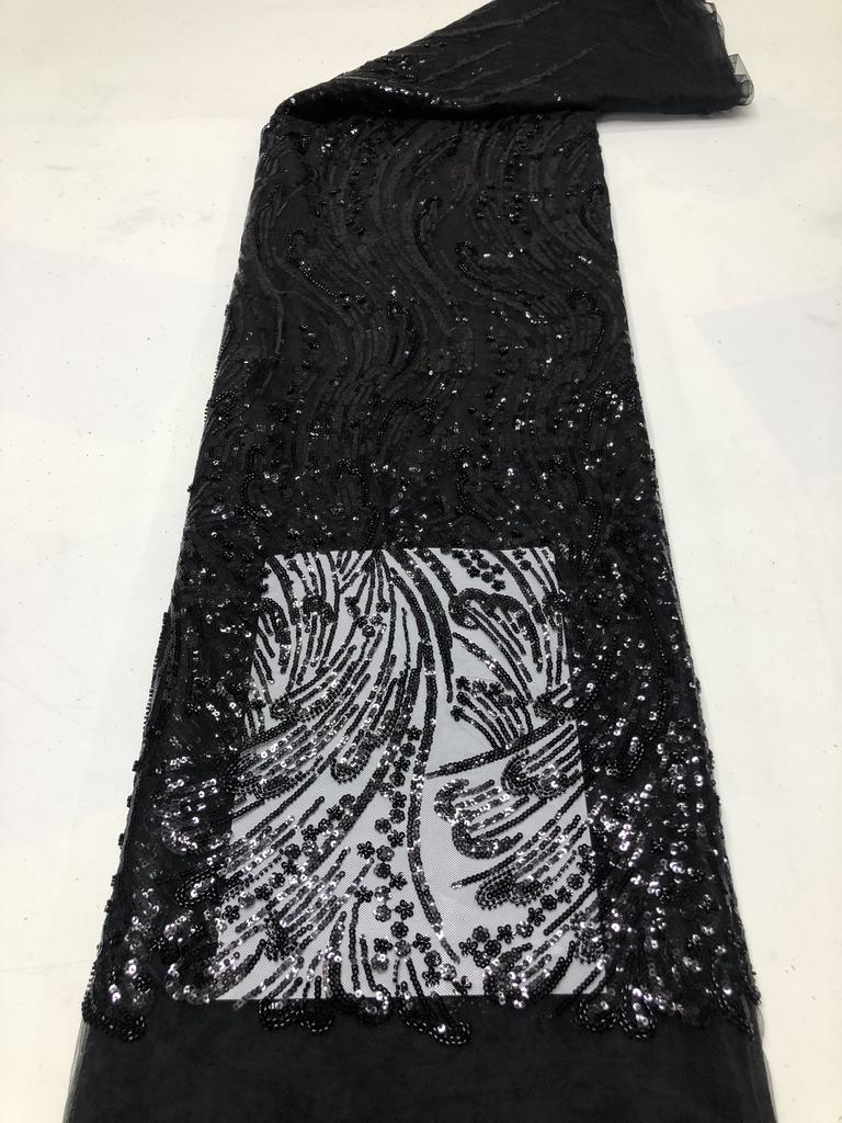 Африканское кружевное полотно с вышивкой пайетками, нигерийское свадебное 2025, высококачественное французское тюлевое кружевное полотно для свадебного платья, женское шитье