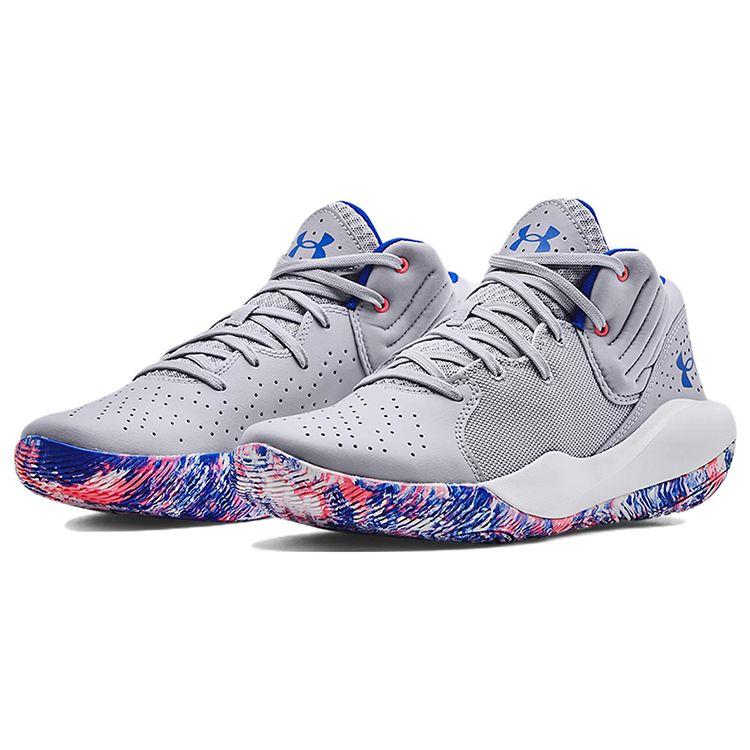 Under Armour Jet 21 Round Head Comfortable Shock Absorption Slip Resistant Wear Resistant Mid Top Basketball Shoes Men Basketball Shoes 3024260-109