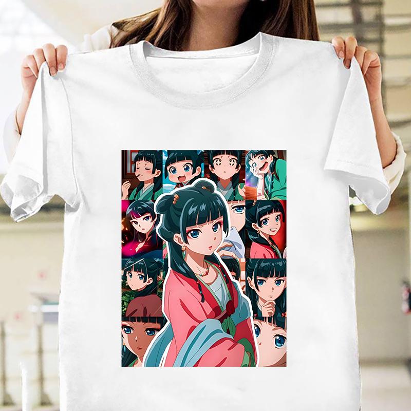 Unisex New The Apothecary Diaries Printed T-shirts Unisex WoUnisex Summer Casual Short Sleeved T-shirts Round Neck Tops Maomao T Shirt