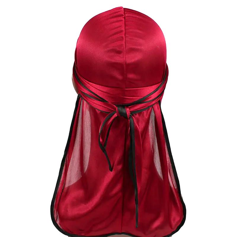 1PC Satin Breathable Fashion Pirate Hat Sun Protection Long Tail Hair Accessories Silky Headwrap Bandana Cap Biker Turban