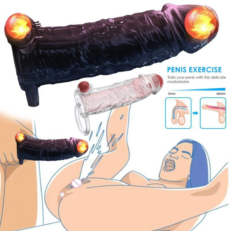 Wireless Penis Ring Sleeve Cock Ring Glans Massager Delayed Ejaculation Erotic Male Sex Toy Men Penis Condom Chastity Cock Ring