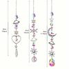 Crystal Wind Chime Rainbow Maker Sun Catcher Star Moon Sun Shape Home Garden Courtyard Hanging Wind Chime Festival Decoration