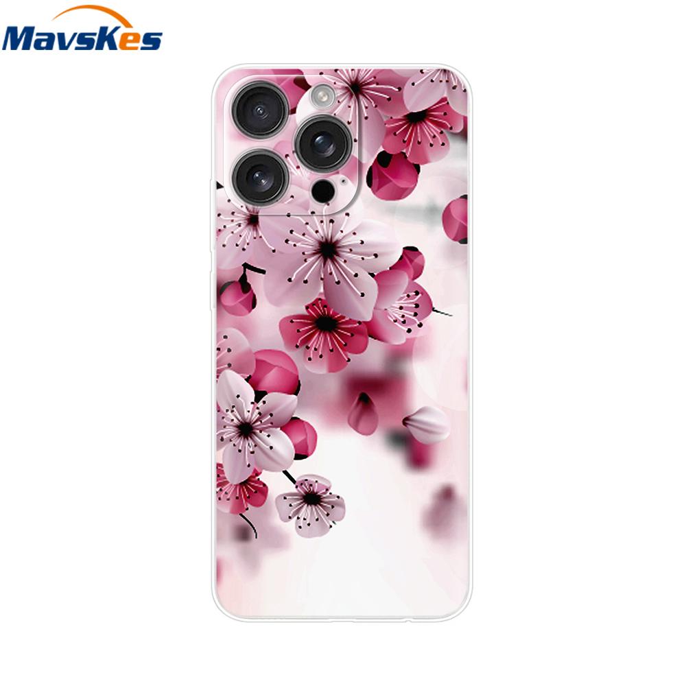 For iPhone 16 Pro Max Case Shockproof Silicone Bumper For Apple iPhone 16 Pro Max Plus Cover Soft TPU Phone Protector Shell Para