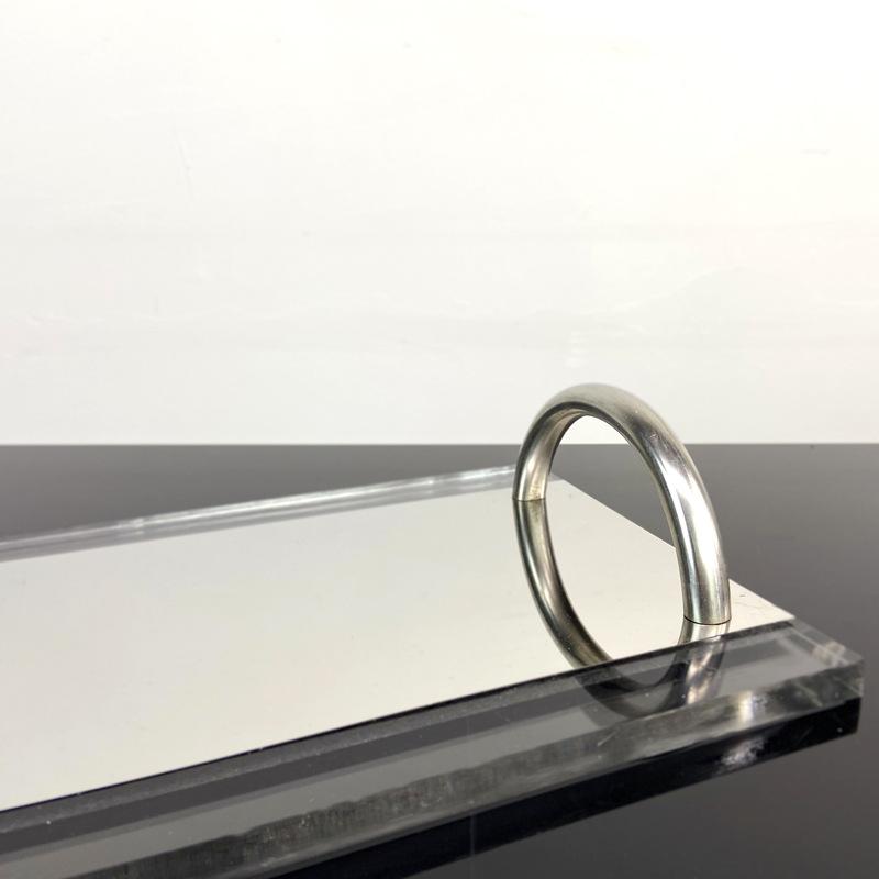 Простая современная прозрачная ручка из нержавеющей стали, длинный поднос, модель комнаты, гостиной, обеденного стола, журнального столика, подноса для хранения, украшений