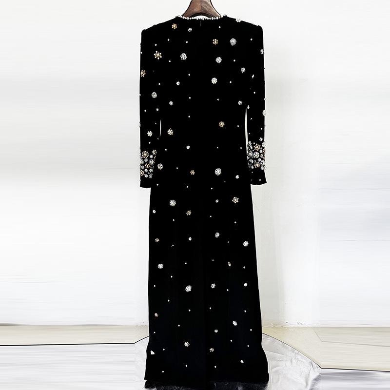 2024 Европейская и американская мода Star Fashion Бисеро-бриллиантовое облегающее длинное платье