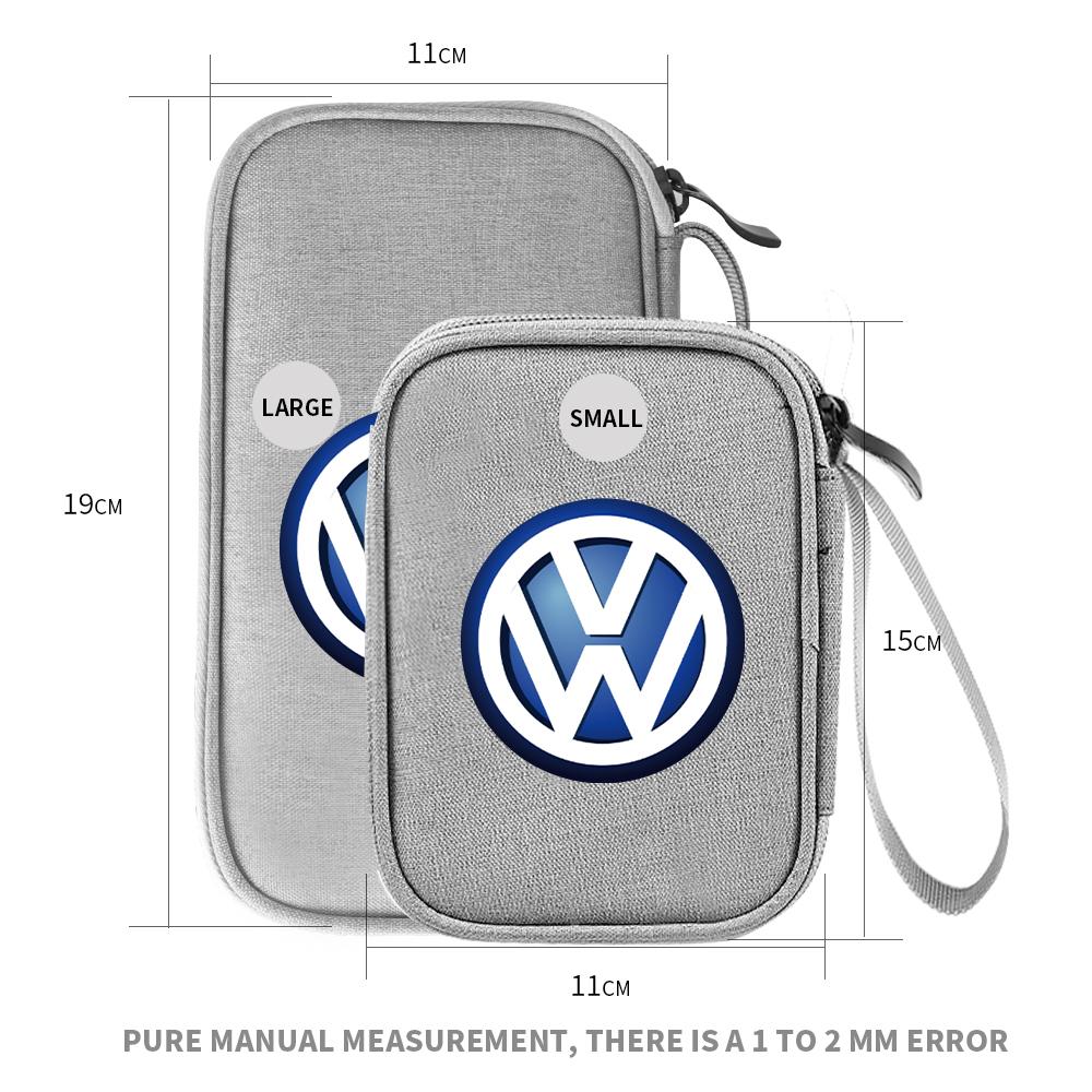 HIJK1 1pc Car digital Supplies Storage bag USB Cable Storage Box Center Cover For VW Rline GTD Golf Beetle GTI Polo Tiguan Volkswagen