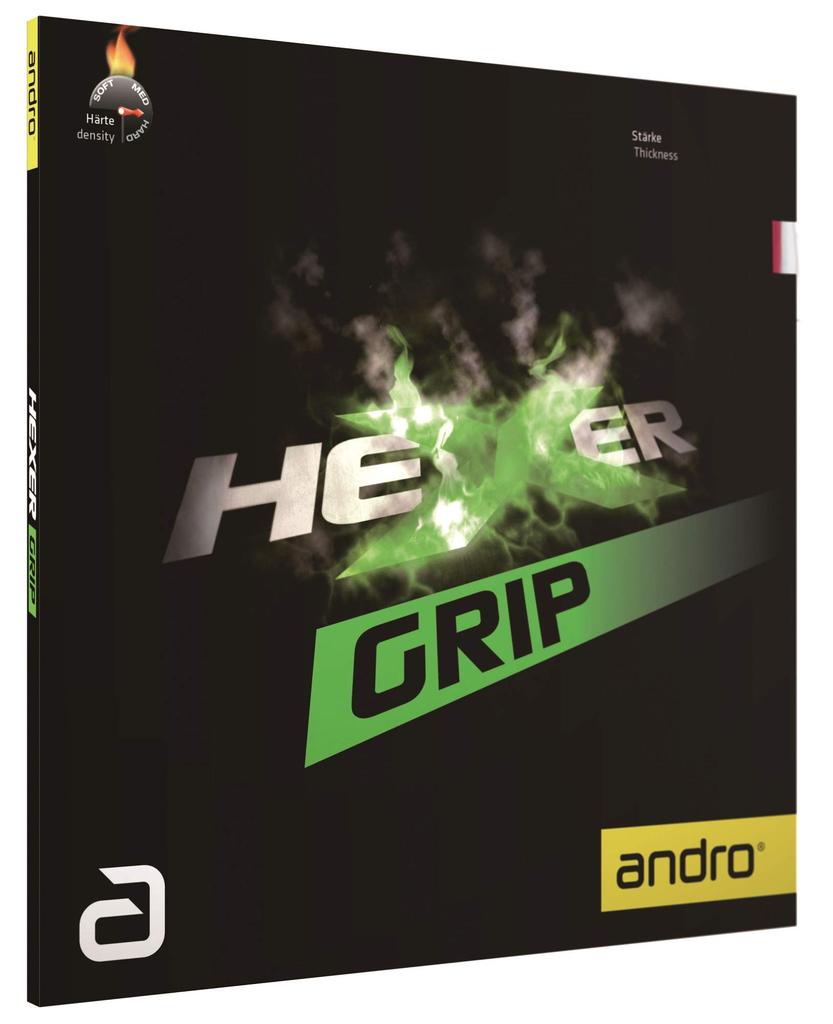 Andro Table Tennis Back Rubber Spin Tension Hexer Grip 112296 Black 2.1