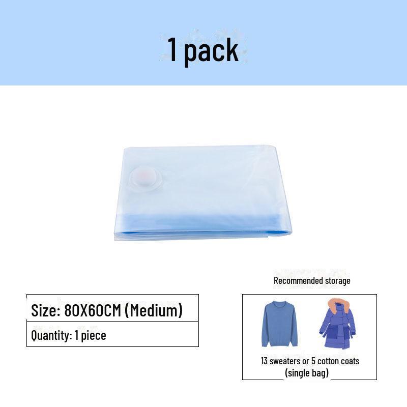 Large Transparent Vacuum Compression Quilt and Clothing Storage Bag