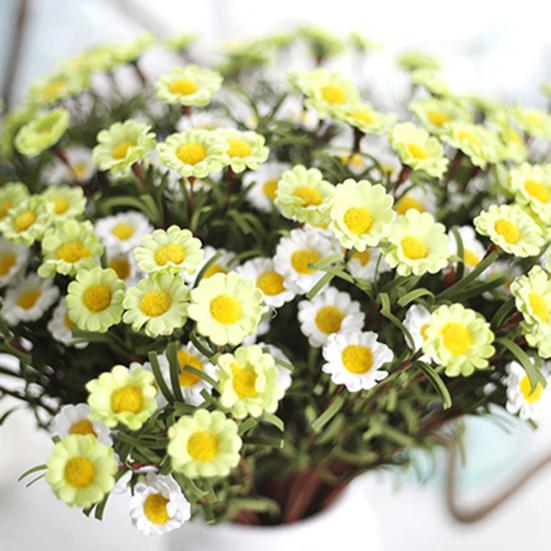 Искусственный поддельный шелковый букет ромашек для украшения дома, свадьбы, вечеринки, 8 головок
