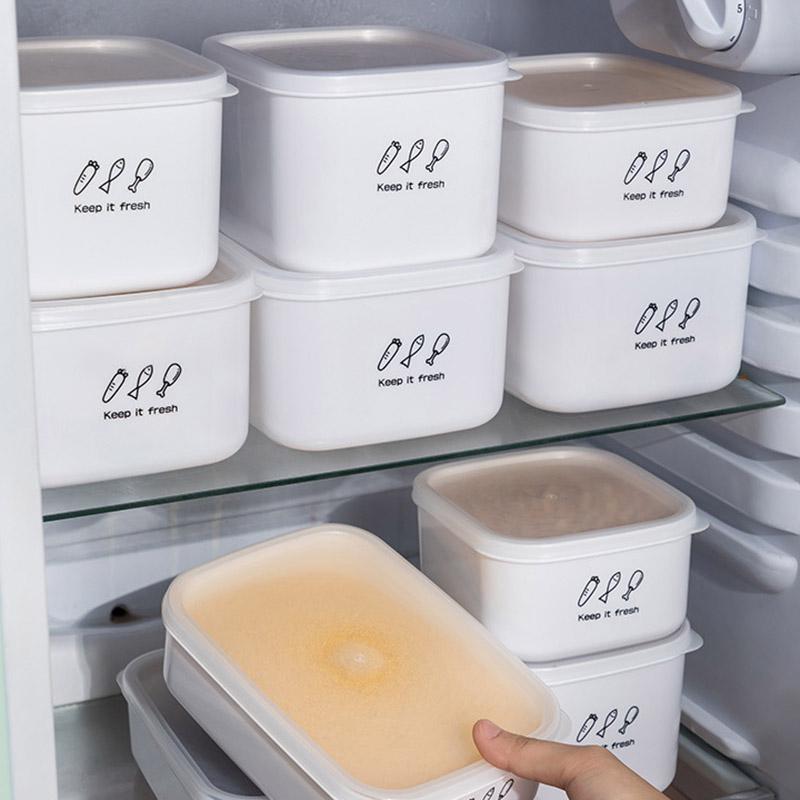 900ML PP+PE Lunch Box Food Storage Container for Fruits Vegetables Beans (BPA-Free, No FDA)
