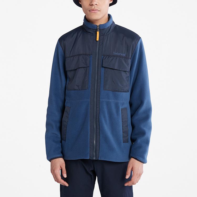 Timberland Мужская флисовая куртка Color Block Темно-синяя A69M9-Z02