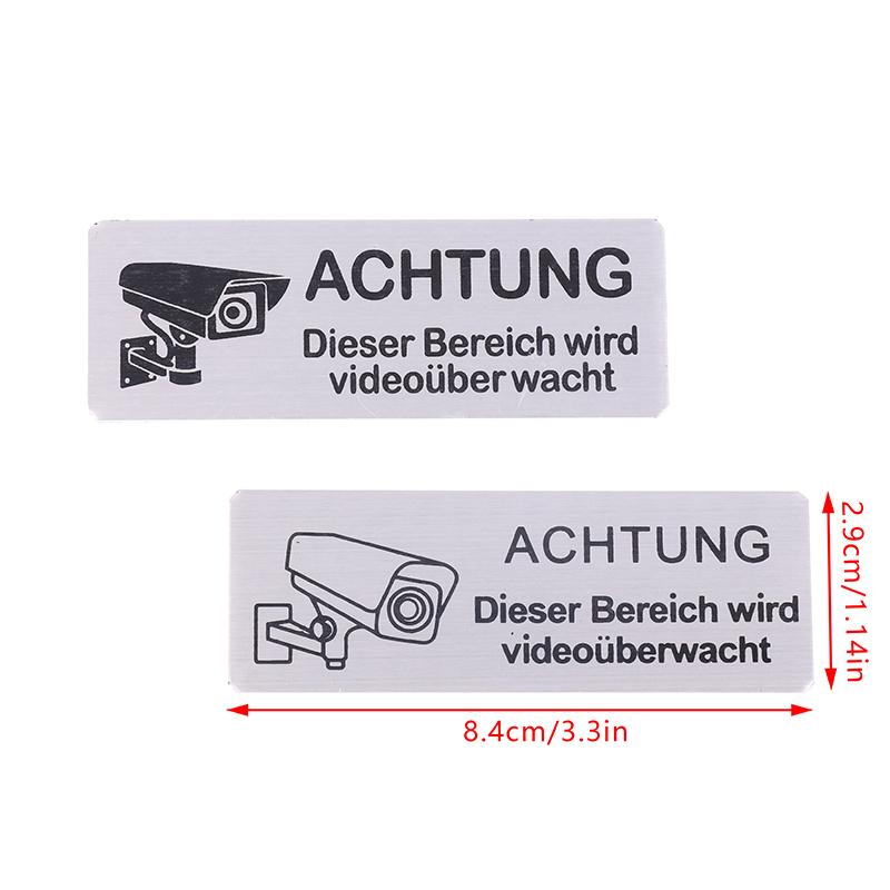 Внимание Видеонаблюдение Наклейка На Стену Наклейка Металлическая Домашняя Дверь Двор Сад Декор Для Дверной Панели Пространство Наклейка С Клеем