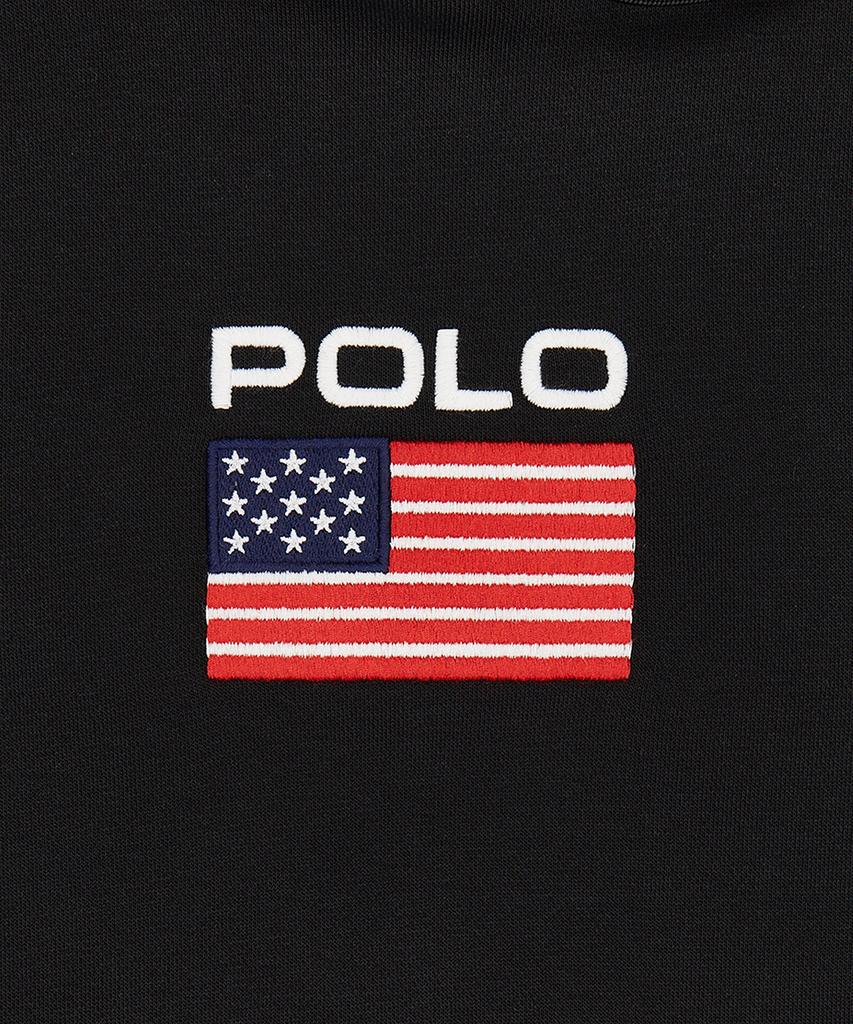 Flag Fleece Hoodie - Black