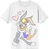 Bioworld Looney Tunes Багз Банни и Лола Банни Белая футболка с принтом