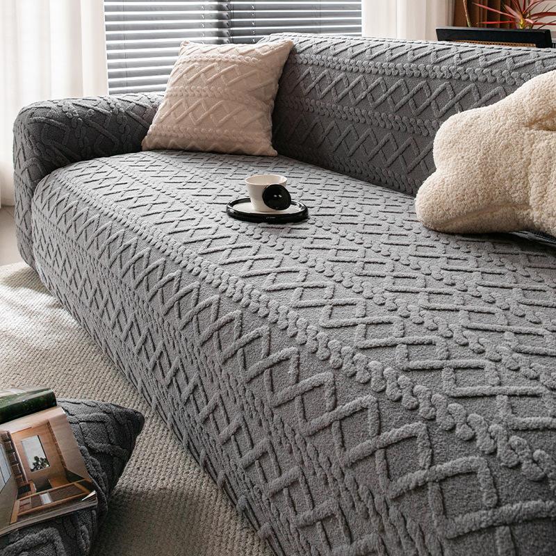 Осенне-зимний утолщенный удобный бархатный всеохватывающий чехол для дивана, натяжной чехол для дивана, простой современный, эластичный, универсальный, новый стиль