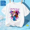 Toddler Girl Clothes Kpop Demon Hunters Cartoon Tee Shirt Funny Gift for Fans Harajuku Cool Kids T-shirts Summer Tops