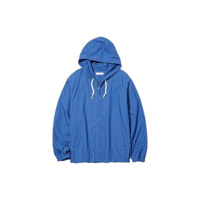 Uniqlo Однотонная куртка с капюшоном и длинным рукавом Унисекс куртки Светло-голубой 456991-64