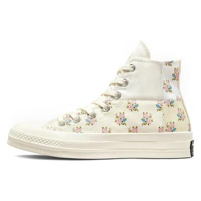 Chuck 70 High Patchwork Цветочные женские кроссовки Кремовый Egret White A05193C