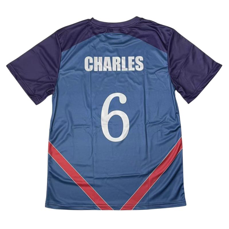 Anime Charles Shirt Cosplay Costumes #6 Football Club Jersey Charles Soccer Training T-Shirt 3D Printing