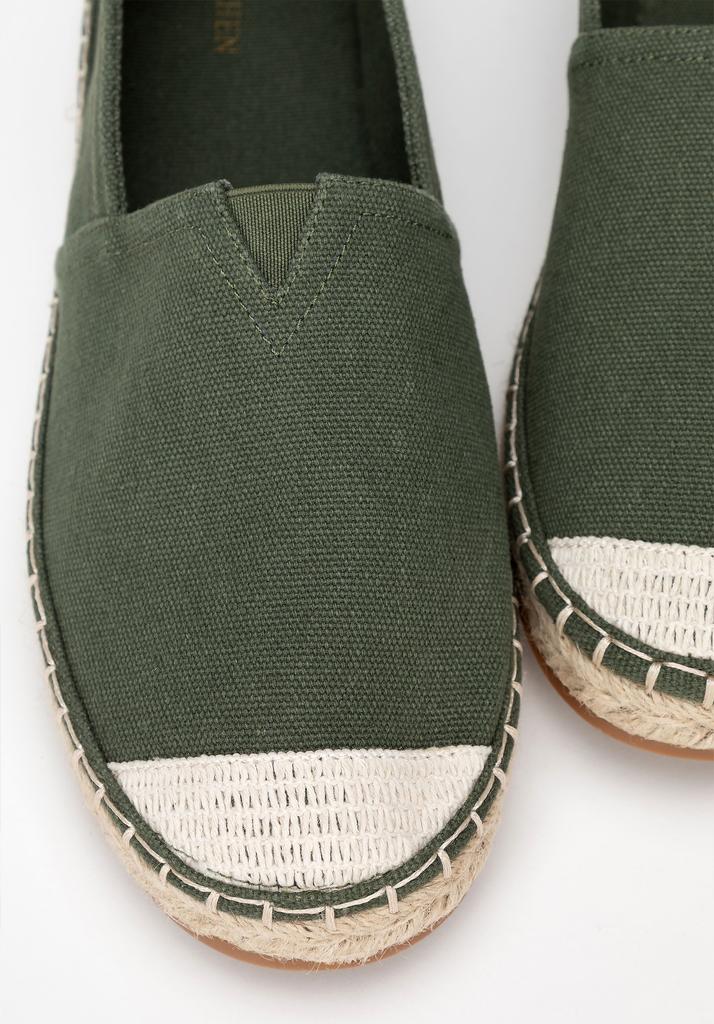 Wittchen Men's Espadrilles With Braided Toe Green Textile Material
