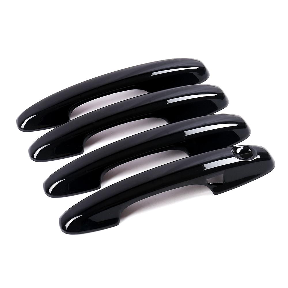 Carbon Fiber Printed For Ford Focus Exterior Side Door Handle Cover Moulding Chrome Trim Frame Bezel With 2 Smart