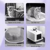 Cat Litter Box Easy To Clean Stainless Steel Pet Toilet Large Space Low Entry Pet