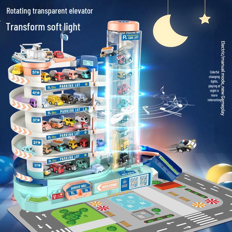 City Car Parking Adventure: Electric Track with Lights and Music