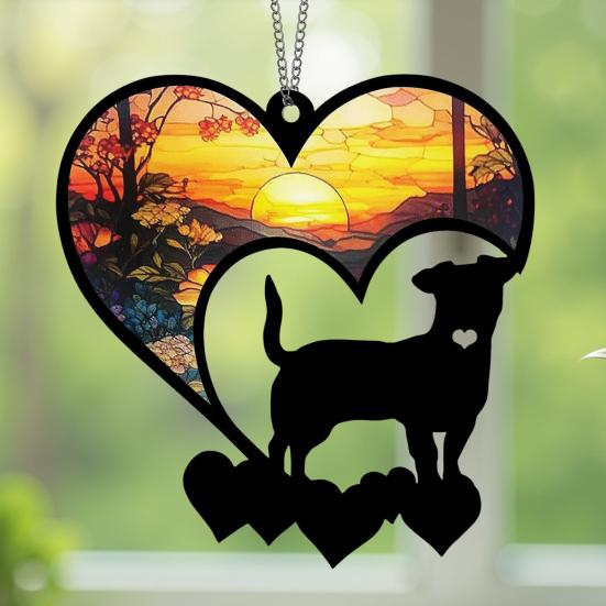 Pet Memorial Sun Catcher Dog Cat Suncatcher Pet Memorial Keepsake Stained Glass