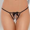 String with AZZURA Beads - Black - Softline - Strings and Panties