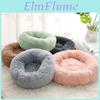 Plush Round Thick Bed Pet Pet Nest Cushion Comfortable Kennel Winter Warm Long Plush Super Soft Sleeping Bag Lounger Cat House