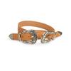 Vintage Floral Design Womens Faux Leather Belt With Alloy Buckle