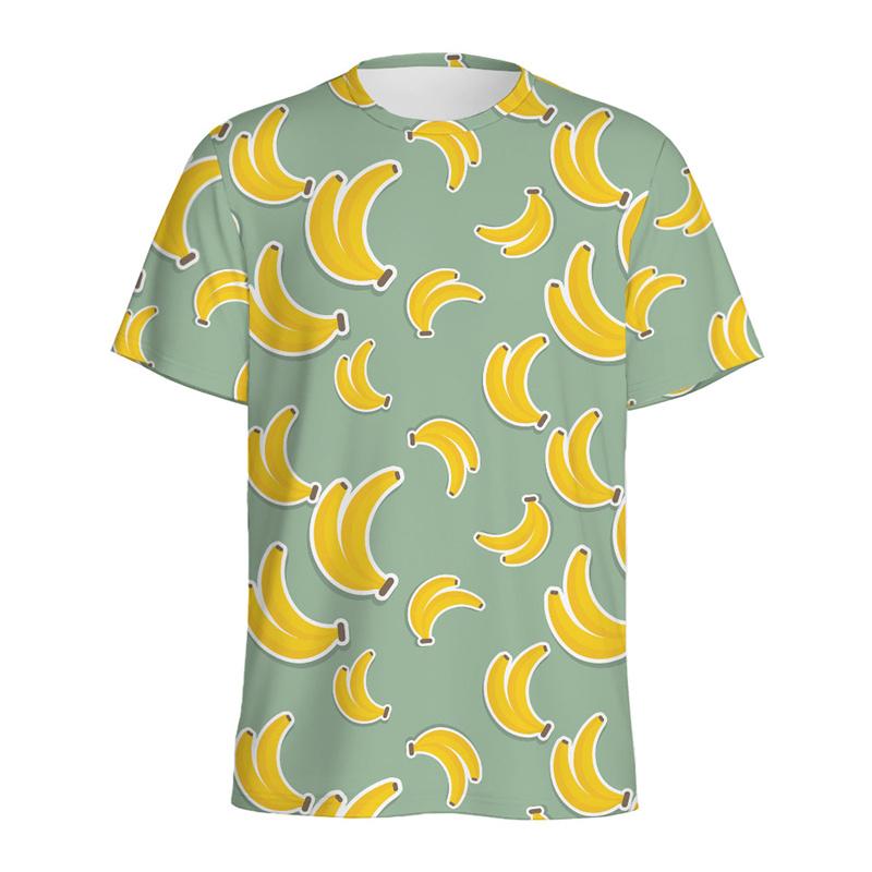 Футболка Aloha Banana с 3D-принтом для мужчин, модные повседневные топы с коротким рукавом, летние футболки с графикой фруктов, детские мультяшные футболки Y2k