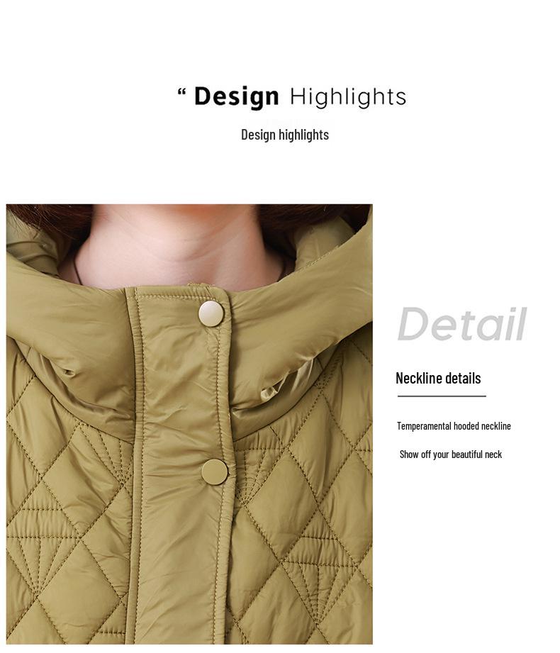 Women's 2024 Lightweight Petite Quilted Cotton Coat - Autumn/Winter Fashion