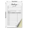 1 Receipt Book Carbonless Paper Thank You Receipt Book - Sales Order Small Business Invoice Book - (50 Each White/Yellow)