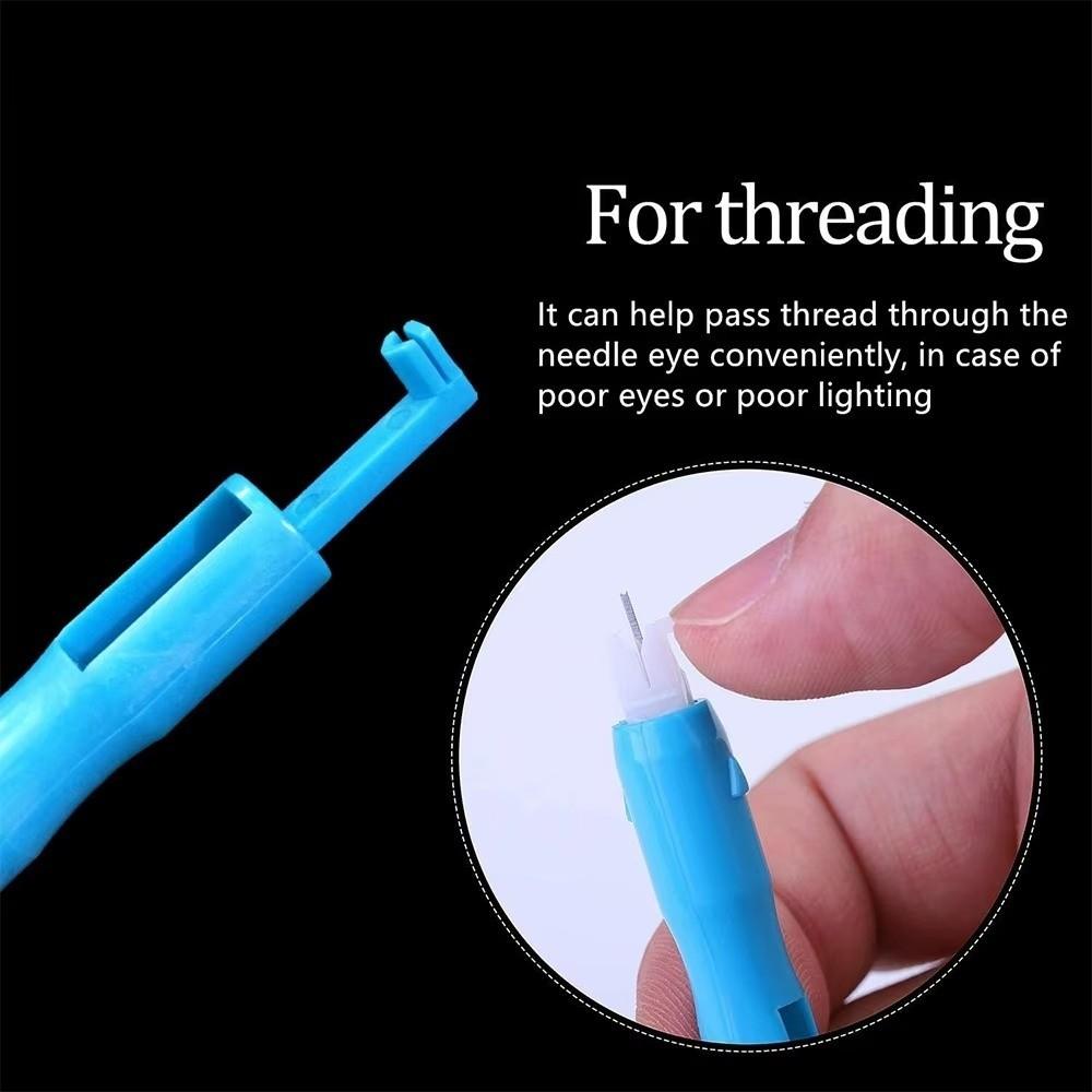 1/2Pcs Plastic Handle Automatic Needle Threader Needlework Needle Threading Tool for Needle Work