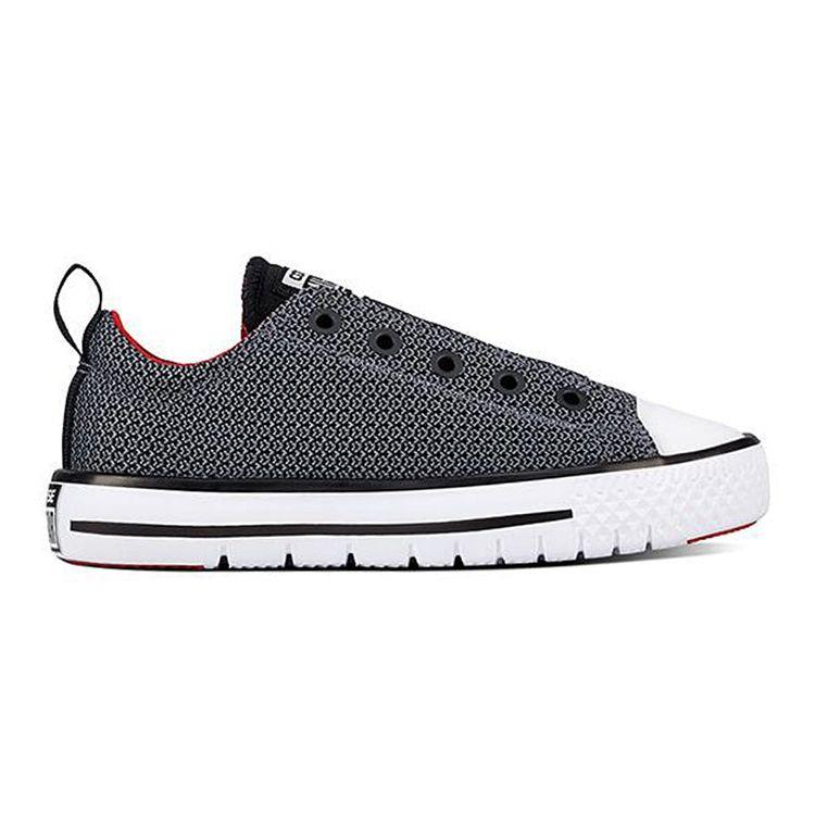 Converse Chuck Taylor All Star Hyper Lite Ox Слипоны Удобные Универсальные Низкие Детские Кеды для Скейтбординга Детские кроссовки Серый 659980C