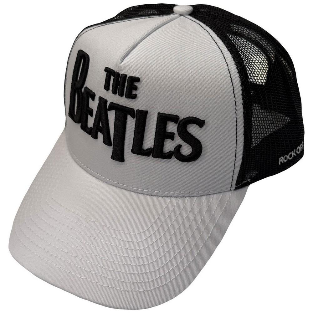 The Beatles Unisex Adult Drop T Logo & Apple Mesh Back Trucker Cap