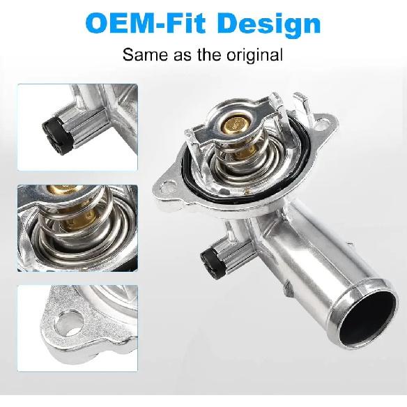For Jeep Wrangler JK 2018 Grand Cherokee 2011-2020 Dodge Durango 2011-2015 Coolant Aluminum Thermostat Housing 5184651AG