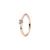 Кольцо из сплава «Сияющее сердце» для женщин, цвет Rose-Gold, 182495C01