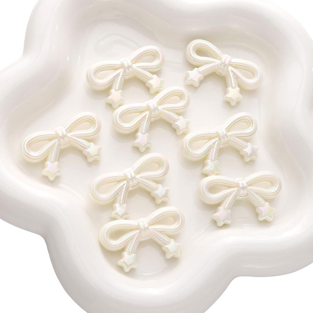 2/10 шт. акриловые бусины-бантики цвета AB, разбросанные бусины для самостоятельного изготовления браслетов, ожерелий и ювелирных изделий