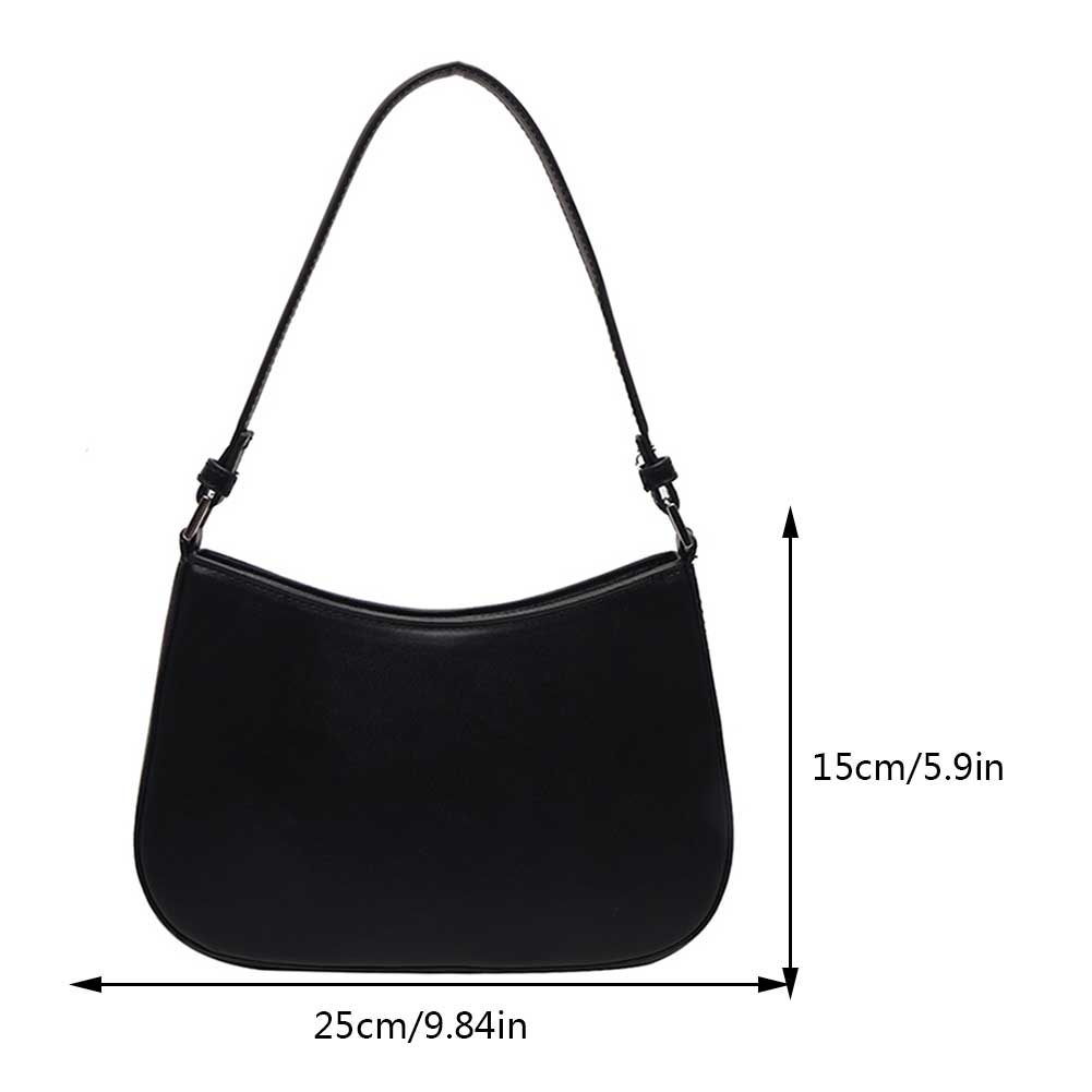 Женская сумка через плечо из искусственной кожи, полумесяц, однотонный мини-кошелек с застежкой, женская повседневная сумка для поездок на работу