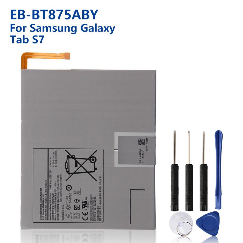 Original Replacement Battery EB-BT975ABY EB-BT875ABY For Samsung Galaxy Tab S7+ SM-T976B SM-T970 Galaxy Tab S7 SM-T875 Tablet Battery