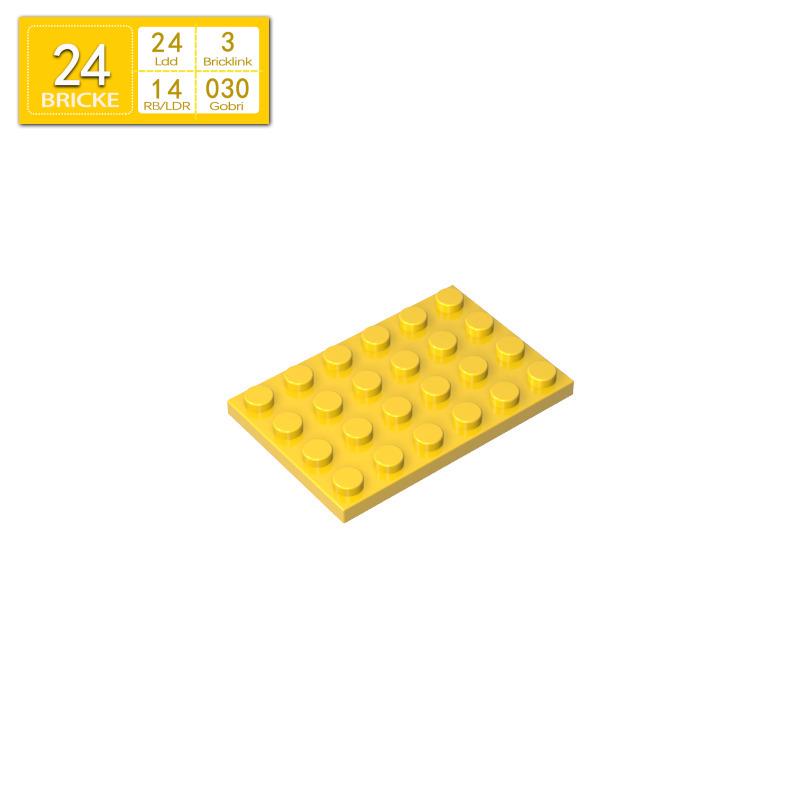 BRICKE Zhuan Ke 4x6 Plate Compatible with Lego MOC Building Blocks Puzzle Teaching Aids.